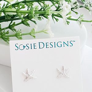 Silver Textured Starfish Studs
