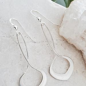 Silver Twisted Lotus Earrings