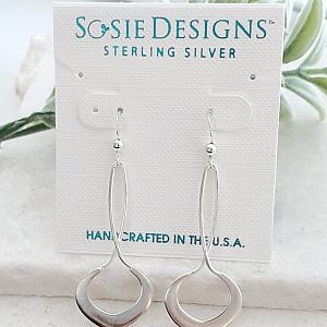 Silver Twisted Lotus Earrings