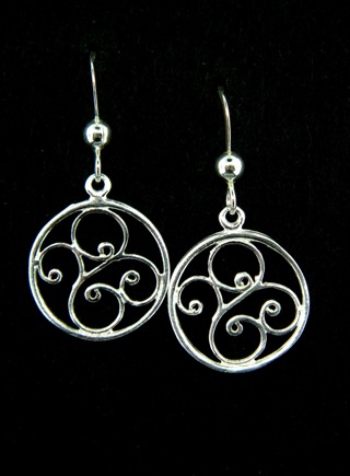 Silver Scrolled Swirls Earrings