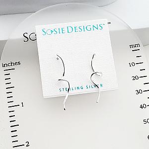 Silver Ribbon Twirl Studs