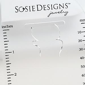 Silver Ribbon Twirl Studs