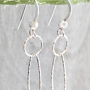 Silver Diamond Cut Combo Earrings