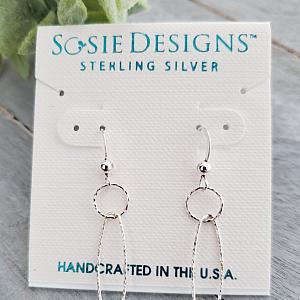 Silver Diamond Cut Combo Earrings