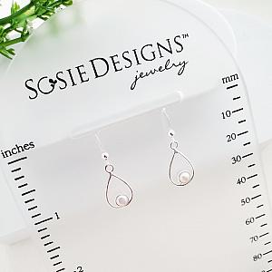 Sterling Silver Teardrop Earrings - Freshwater Pearl
