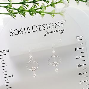 Lotus Lamp Earrings - White Pearl