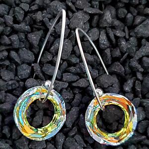 Marquis Halo Crystal AB Earrings