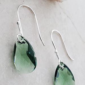 Crystal Briolette Earrings - Erinite