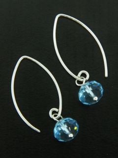 Marquis Aqua Crystal Earrings