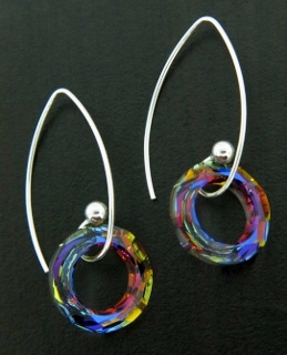 Marquis Halo Crystal Volcano Earrings