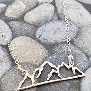 Silver Mountain Silhouette Necklace