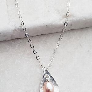 Pink Pearl Petal Necklace