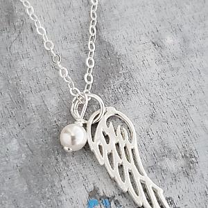 Silver Angel Wing Necklace