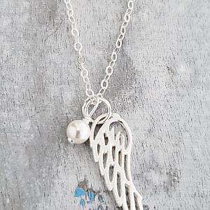 Silver Angel Wing Necklace