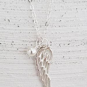 Silver Angel Wing Necklace
