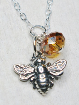 Silver Bumble Bee Necklace