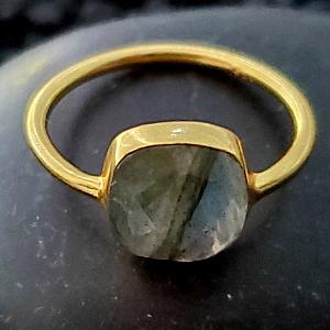 Labradorite Cushion Ring