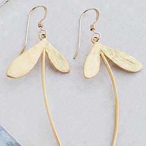 Gold Dandelion Earrings