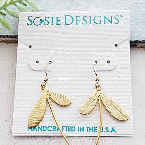 Gold Dandelion Earrings