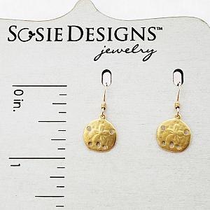 Gold Sand Dollar Earrings