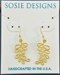Gold Fern Earrings