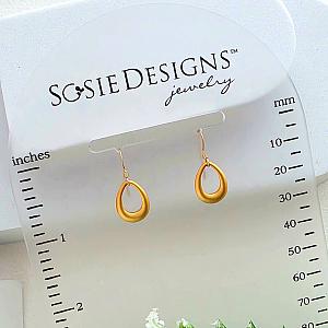 Matte Gold Open Teardrop Earrings