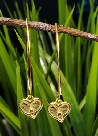 Vermeil Marquis Heart Earrings