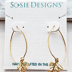 Vermeil Marquis Blossom Leaf Earrings