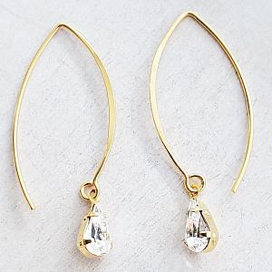 Vermeil Marquis Crystal Teardrop Earrings