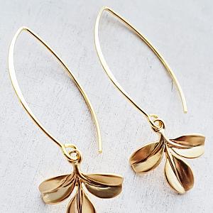 Vermeil Marquis Petite Branch Earrings