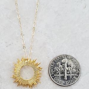 Gold Sun Burst Necklace