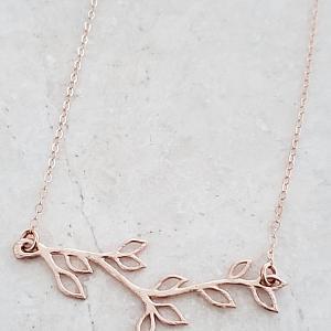 Rose Gold Vine Twigs Necklace
