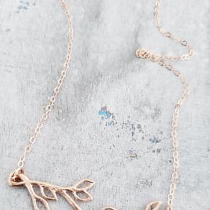 Rose Gold Vine Twigs Necklace