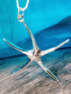 Silver Whimsical Starfish Necklace
