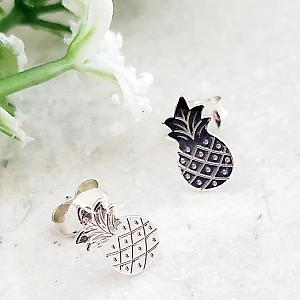 Sterling Silver Pineapple Studs