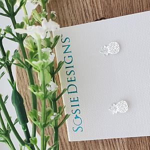 Sterling Silver Pineapple Studs