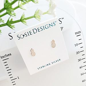 Sterling Silver Pineapple Studs