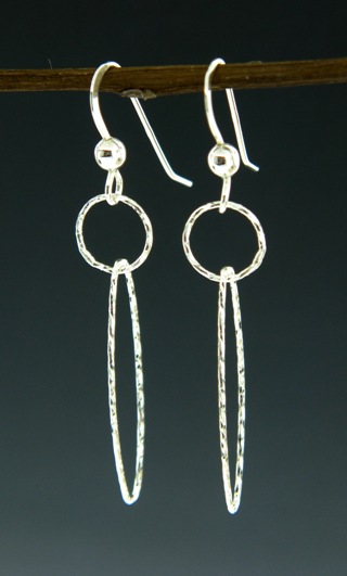 Silver Diamond Cut Combo Earrings