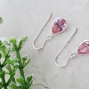 Sterling Silver CZ Teardrop - Rose