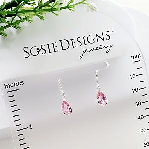 Sterling Silver CZ Teardrop - Rose